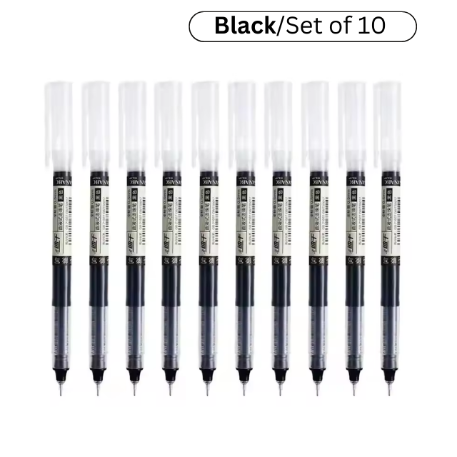 GlidePen™ Ergonomic Gel Pen Set – High-Quality Water-Based Ink, Smudge-Free, Left-Handed Friendly (Set of 10)